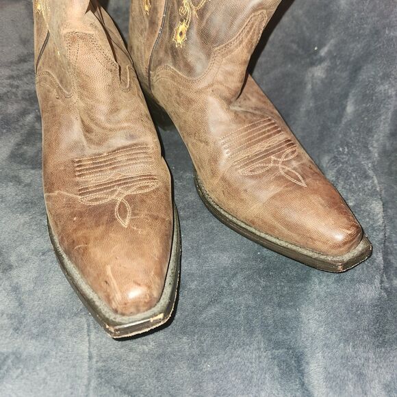 JB Dillion Genuine Goat Skin Western Size 9 Western Cowgirl JNW2308 Embroidery - Picture 10 of 11